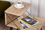 Bedside table cross oak melamine 50x55x40 cm