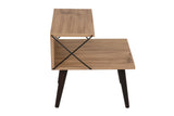 Bedside table cross oak melamine 50x55x40 cm