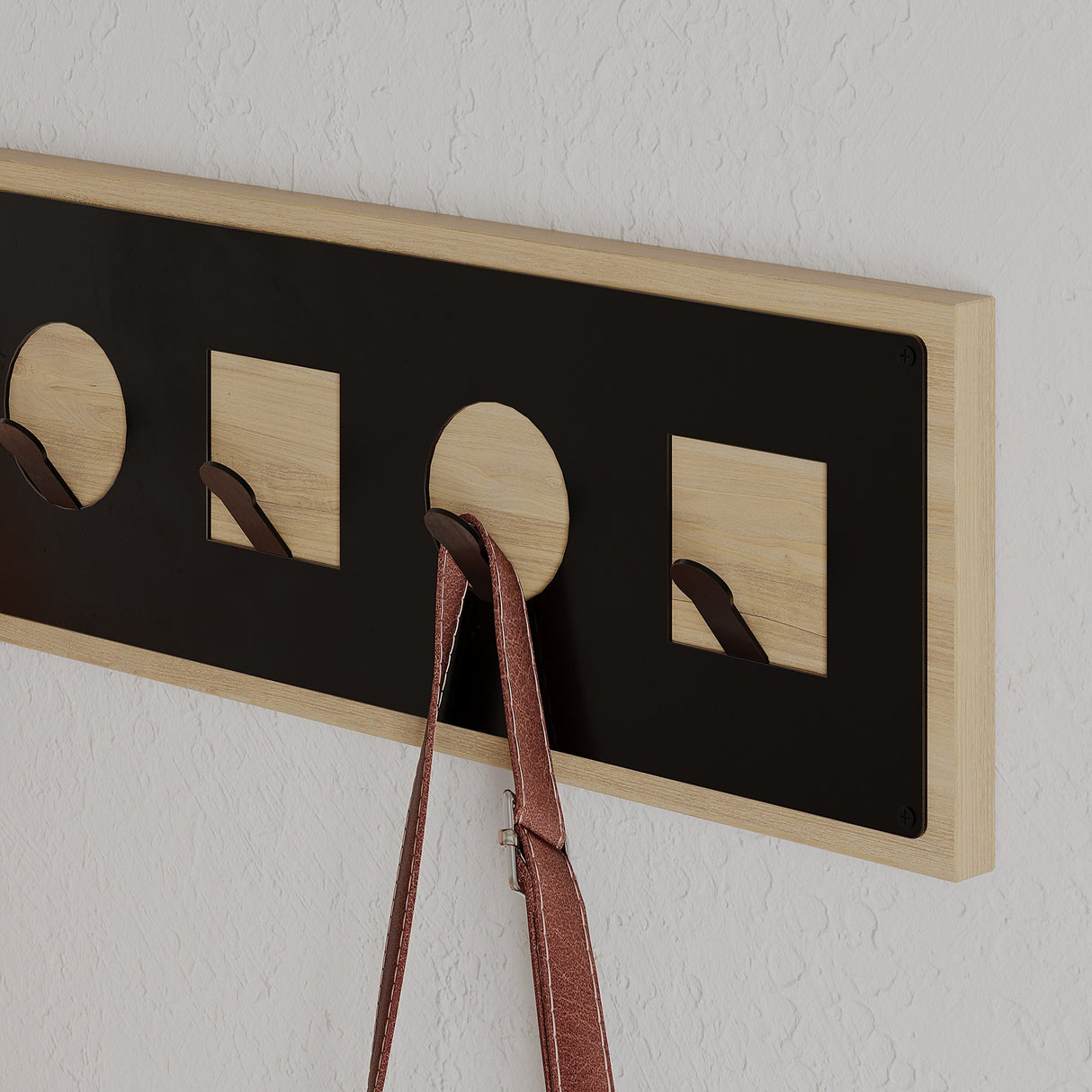 Coat rack 5-Hook Ican Oak Wood Melamine 