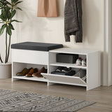 Shoe cabinet Filux White Melamine 120.3x51x40.5 cm
