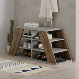 Schoenenkasten - Schoenenkast Pyramid Naturel Melamine 105,5x50x37,5 cm - Dimehouse