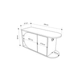 Schoenenkasten - Schoenenkast Nova Shoe Bench Naturel Wit Melamine 104x50x37 cm - Dimehouse