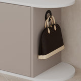 Schoenenkasten - Schoenenkast Nova Shoe Bench Mokka Wit Melamine 104x50x37 cm - Dimehouse