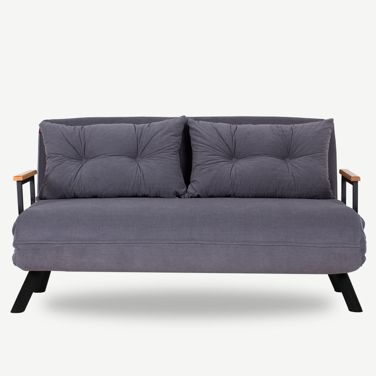 2-seater Sofa Bed Sando Fabric Gray 