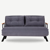2-seater Sofa Bed Sando Fabric Gray 
