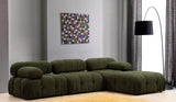 Banken - Modulaire XXL hoekbank Bubble met hocker - velvet groen - Dimehouse