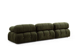 Banken - Modulaire XXL hoekbank Bubble met hocker - velvet groen - Dimehouse
