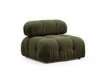 Banken - Modulaire XXL hoekbank Bubble met hocker - velvet groen - Dimehouse