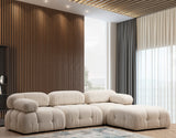 Modular XXL corner sofa Bubble with ottoman - cream 