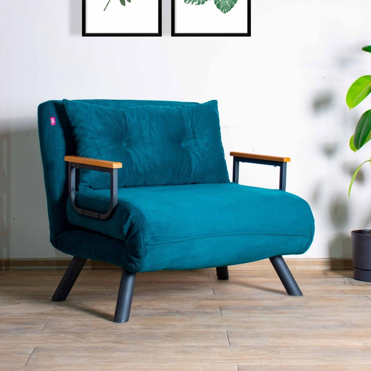 Sleeping armchair Sando Petrol Green