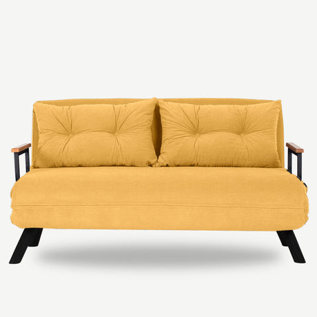 2-seater sofa bed Sando Mustard