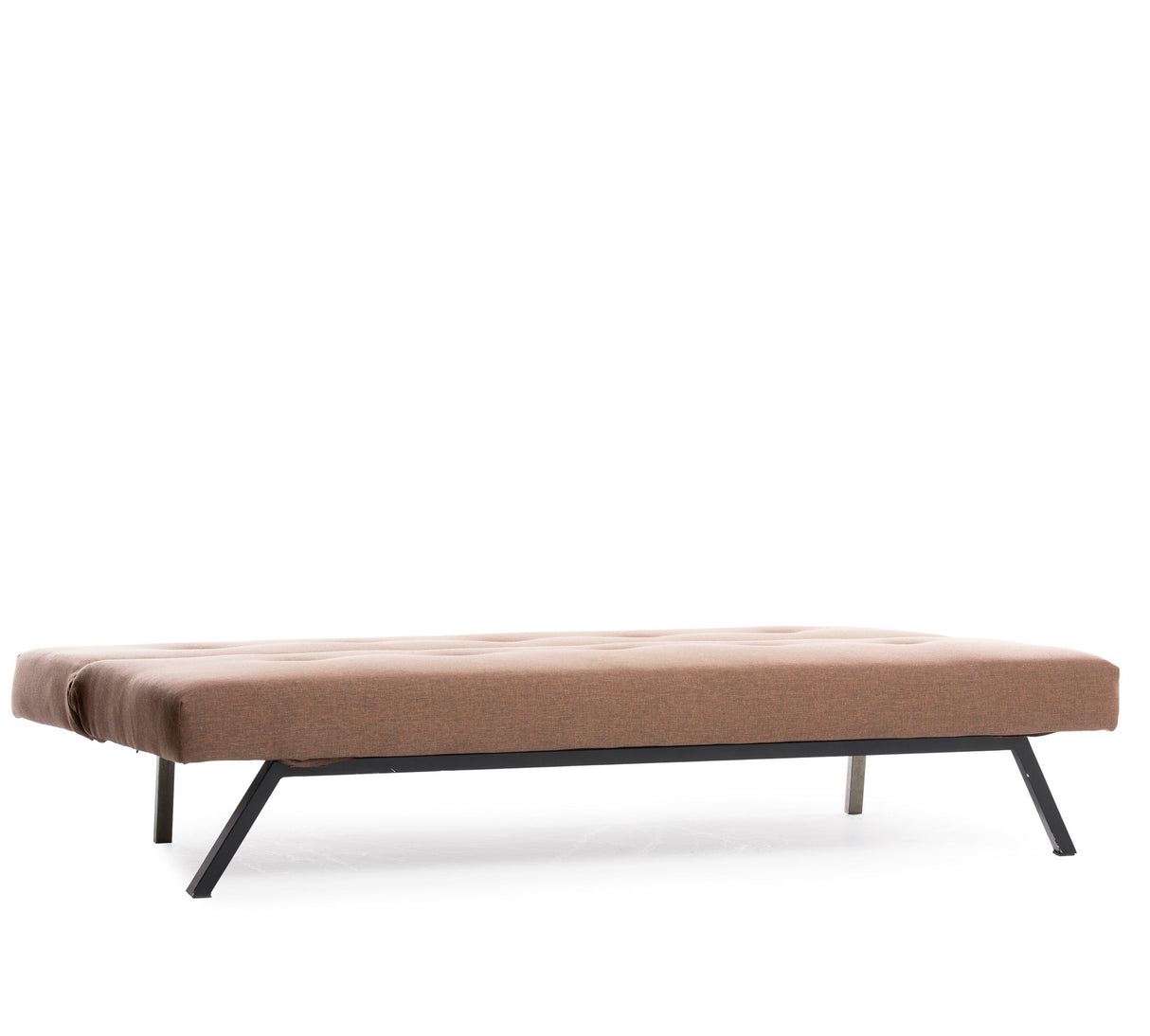 3-Seater Sofa Bed Zoly Brown Fabric - 180 cm - Without Armrests - Button-Tufted 
