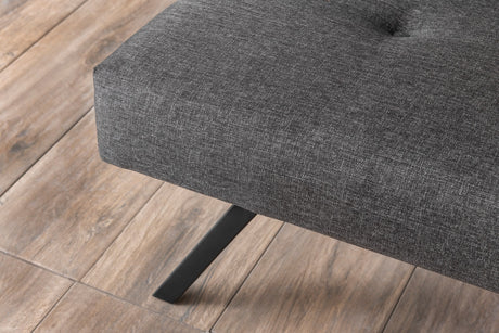 3-Seater Sofa Bed Zoly Anthracite Fabric - 180 cm - Without Armrests - Button-Tufted 