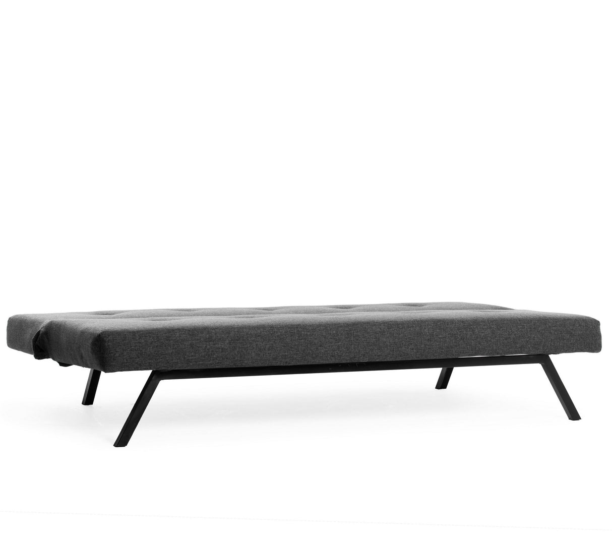 3-Seater Sofa Bed Zoly Anthracite Fabric - 180 cm - Without Armrests - Button-Tufted 