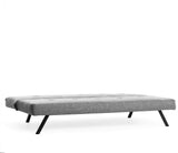 3-Seater Sofa Bed Zoly Light Grey Fabric - 180 cm - Without Armrests - Button-Tufted 
