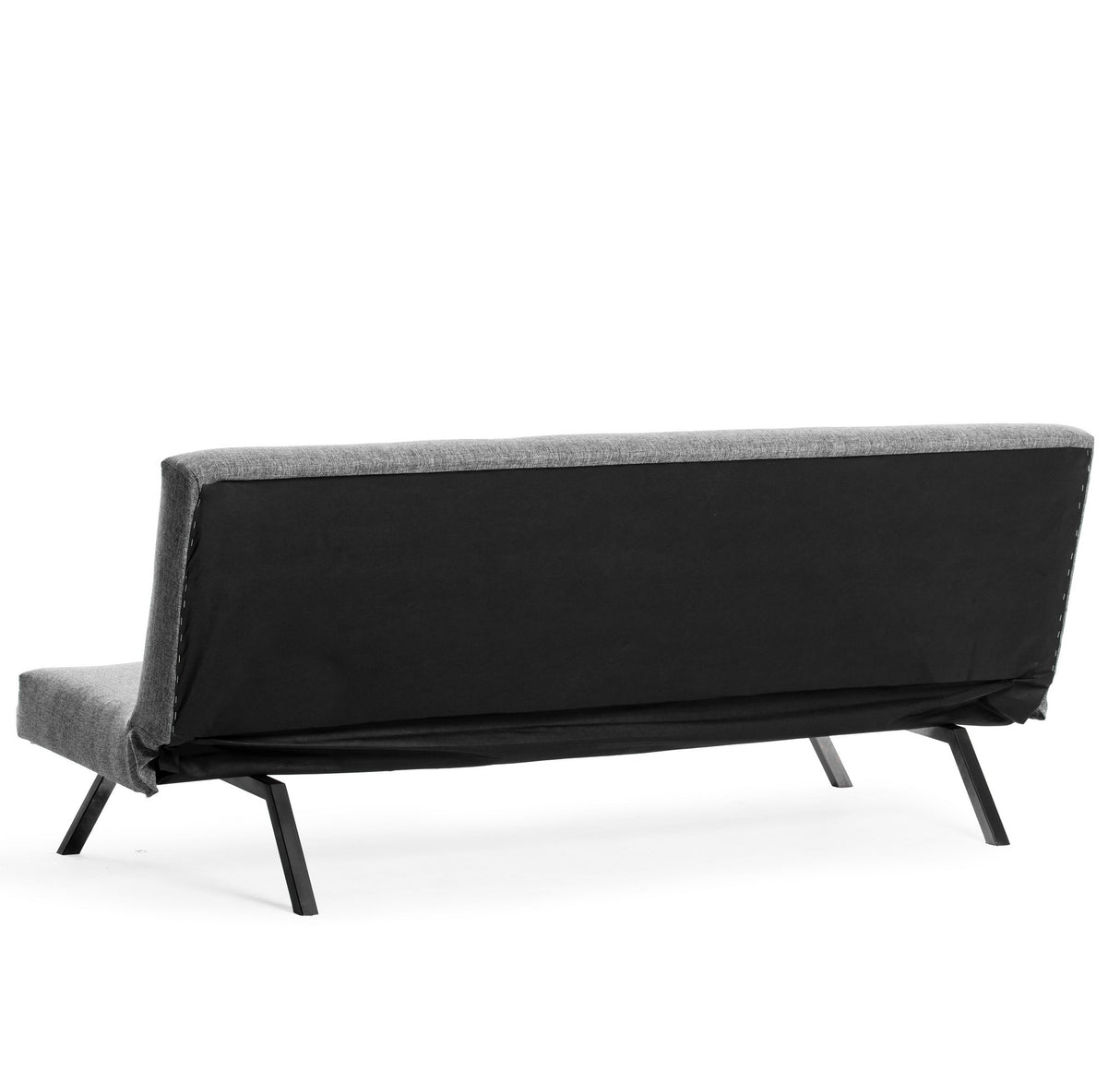 3-Seater Sofa Bed Zoly Light Grey Fabric - 180 cm - Without Armrests - Button-Tufted 