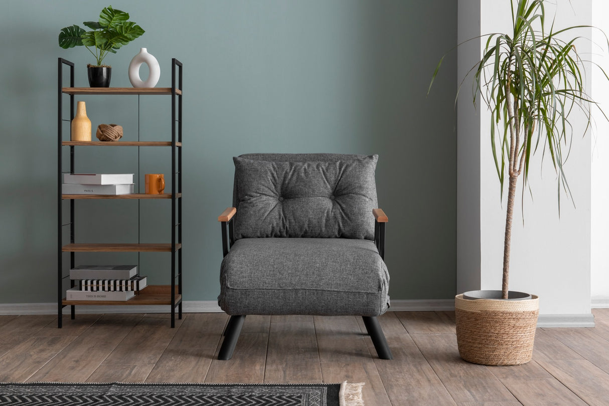 Sleeping armchair sando light gray