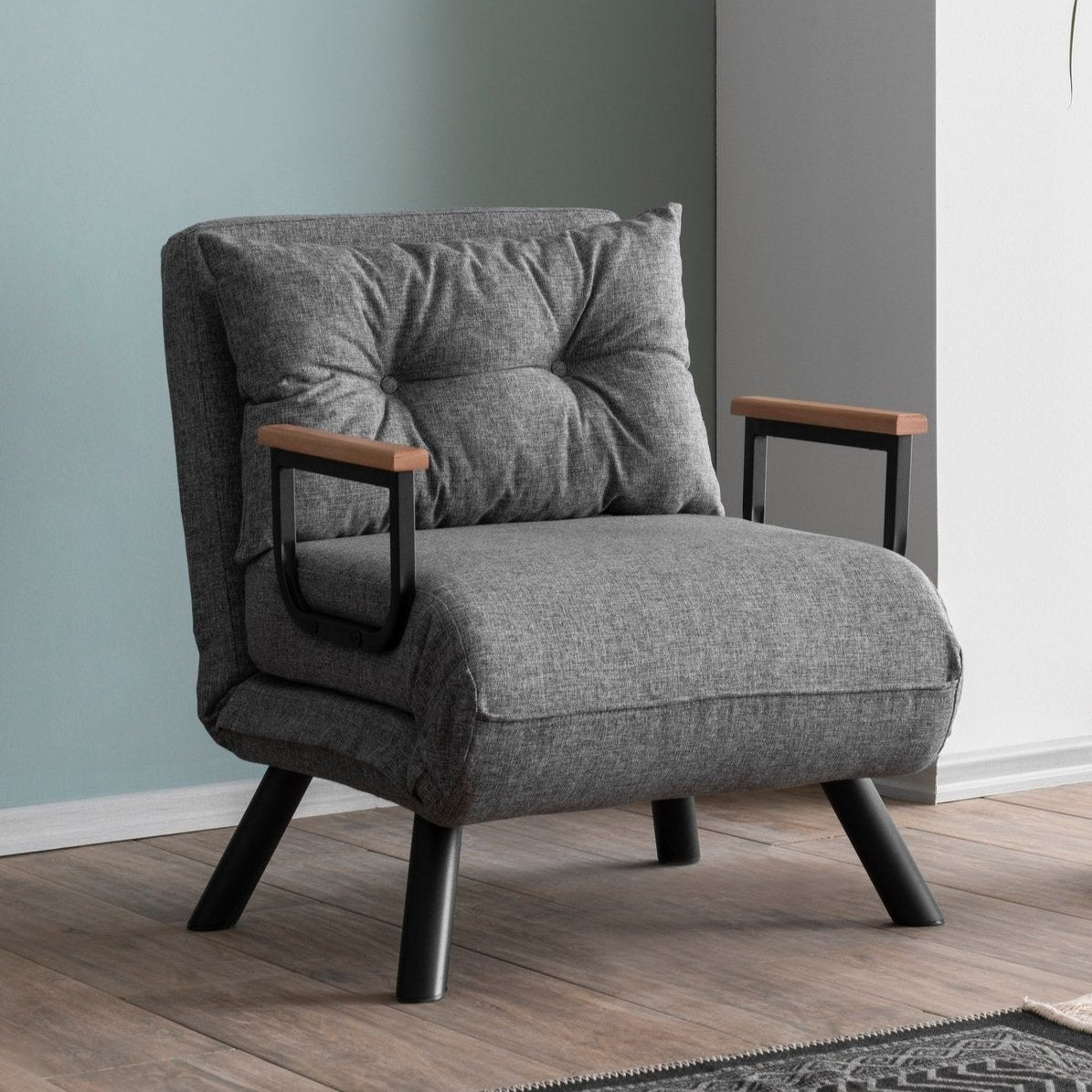 Sleeping armchair sando light gray
