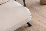 2-seater Sofa Bed Sando Fabric Cream 