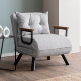 Sofa bed Sando Gray Teddy fabric 