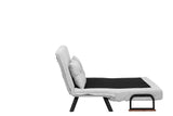 2-seater Sofa Bed Sando Gray Teddy Fabric 