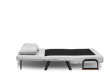 2-seater Sofa Bed Sando Gray Teddy Fabric 