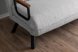 2-seater Sofa Bed Sando Gray Teddy Fabric 