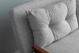 2-seater Sofa Bed Sando Gray Teddy Fabric 