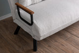 2-seater Sofa Bed Sando Cream Teddy Fabric 