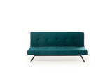 3-Seater Sofa Bed Zoly Petrol Green Fabric - 180 cm - Without Armrests - Button-Tufted 