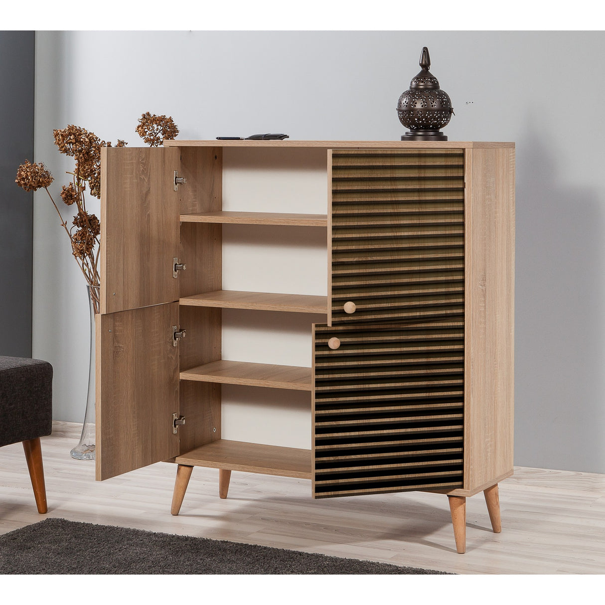 Wall cabinet Multilux Sonoma Oak Melamine 95x111x36 cm