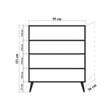 Wall cabinet Multilux Sonoma Oak Melamine 95x111x36 cm