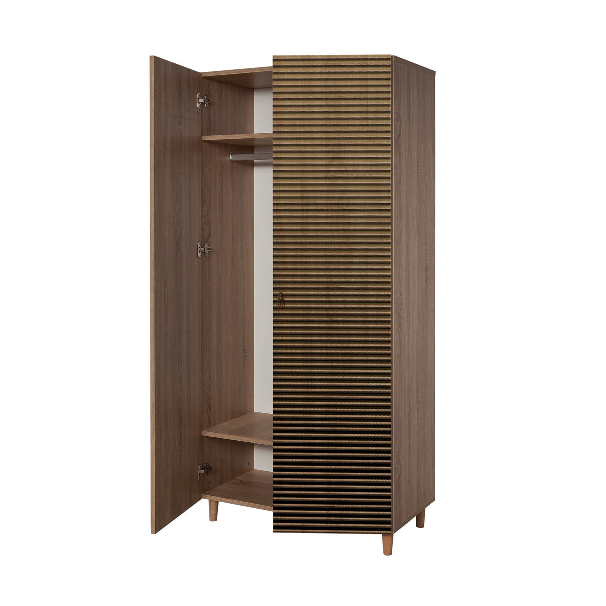 Wardrobe Silent Sonoma Oak Melamine 90x192x52 cm