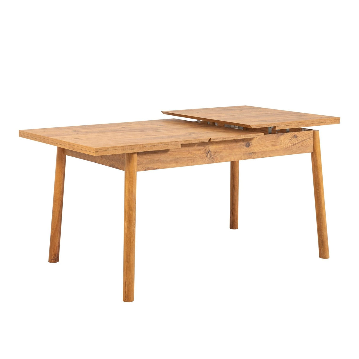 Santiago extendable dining table set 120 cm Atlantic Pine gray Melamine coated wood composite