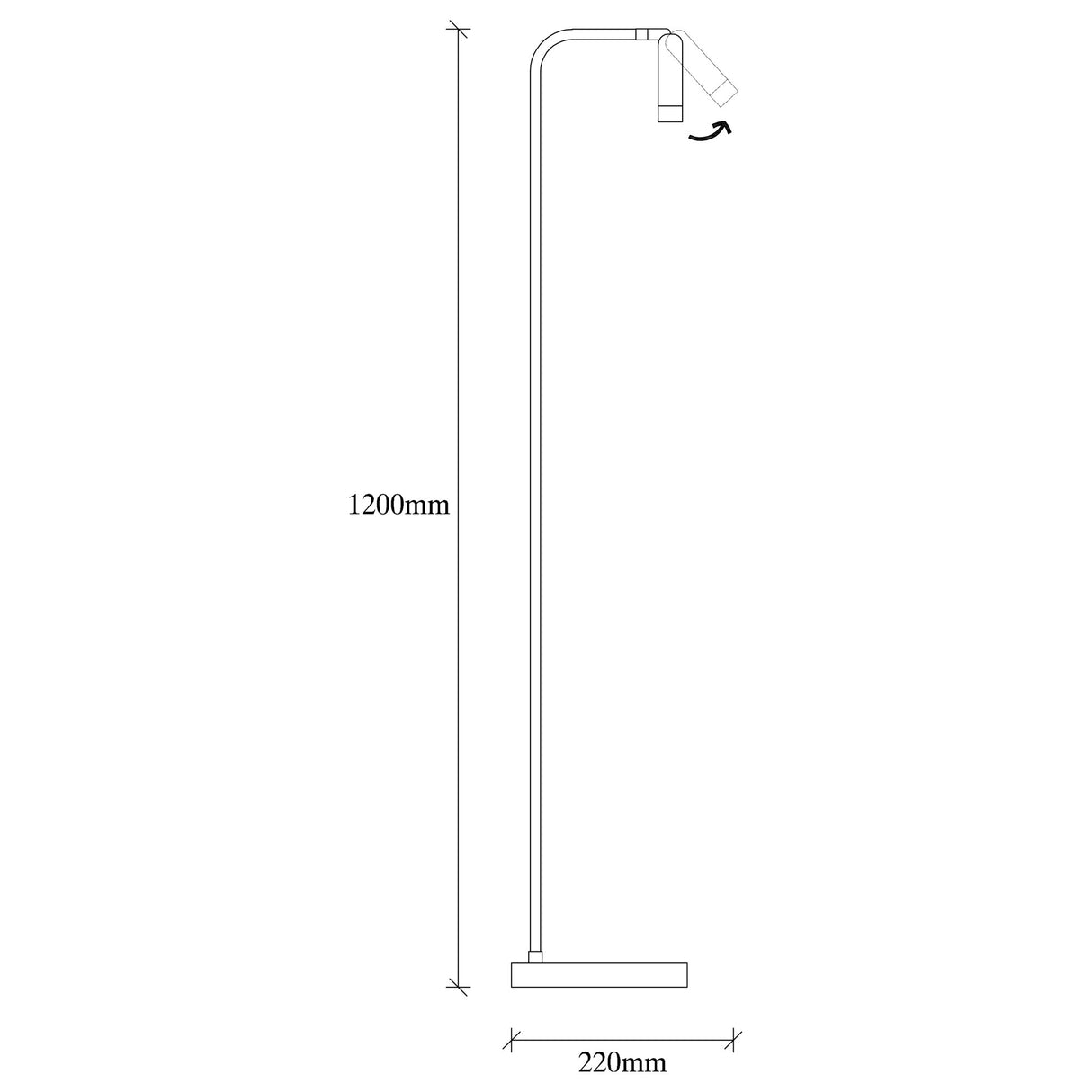 Black Metal Floor Lamp Vox 