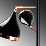 Floor lamp 3-light Black Copper Metal Grip 