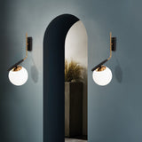 Black Glass Wall Lamp Crux 