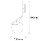 Black Glass Wall Lamp Crux 