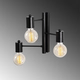 Wall lamp 3-light Black Metal Brisa 