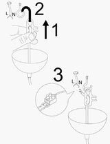 Hanging Lamp White Metal Forge 