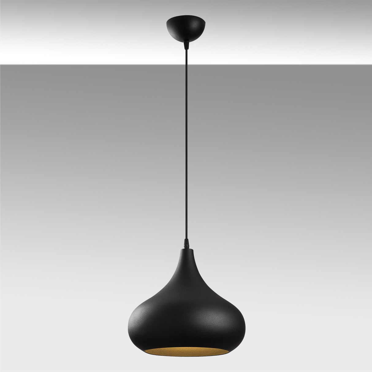Hanglampen - Hanglamp Zwart Goud Metaal Forge - Dimehouse