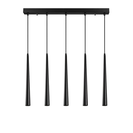 5-light Black Metal Pendant Lamp Vox 