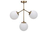 Pendant lamp 3-light White Glass Polaris 