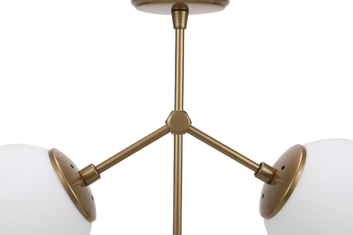 Pendant lamp 3-light White Glass Polaris 