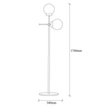 Floor lamp Gold Glass Perla 