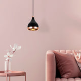 Hanglampen - Hanglamp 1 - lichts Zwart Koper Rond Metaal Grip - Dimehouse