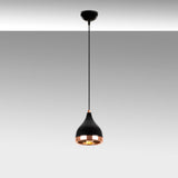 Hanglampen - Hanglamp 1 - lichts Zwart Koper Rond Metaal Grip - Dimehouse