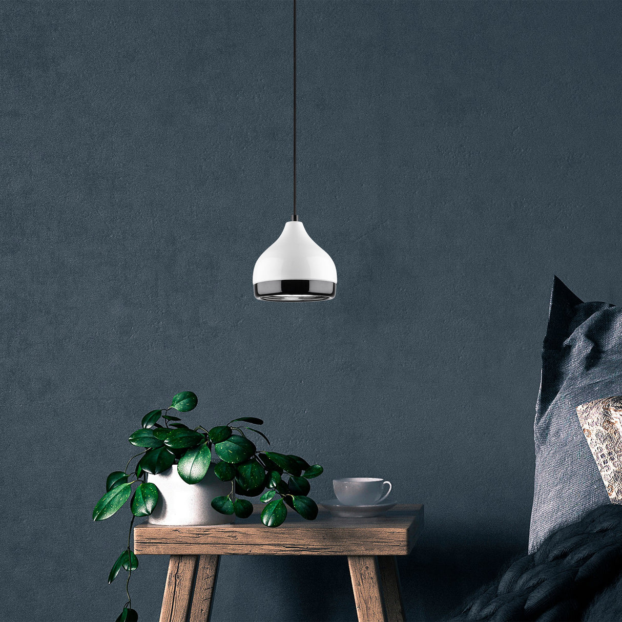 Hanglampen - Hanglamp 1 - lichts Wit Metaal Grip - Dimehouse