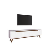 TV Furniture Osiris White Dark Walnut Melamine 180x48.6x35 cm