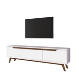 TV Furniture Osiris White Dark Walnut Melamine 180x48.6x35 cm